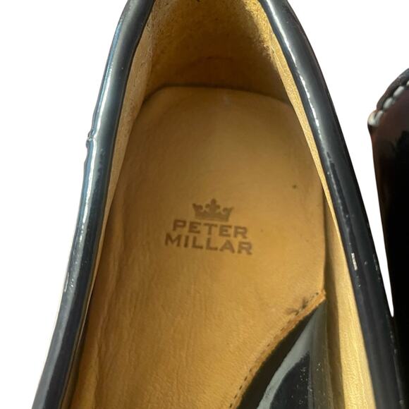 Peter Millar Navy blue white loafers shoes flats 6.5 Cut Out Preppy Resort Beach - Picture 9 of 10